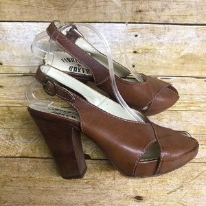 Fiorentini + Baker Italian Leather Slingback Heels
